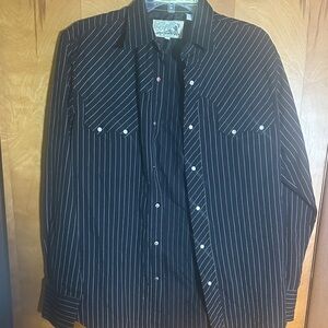 Vintage Roper Striped Cowboy/Nashville Pearl Snap Sz M mint